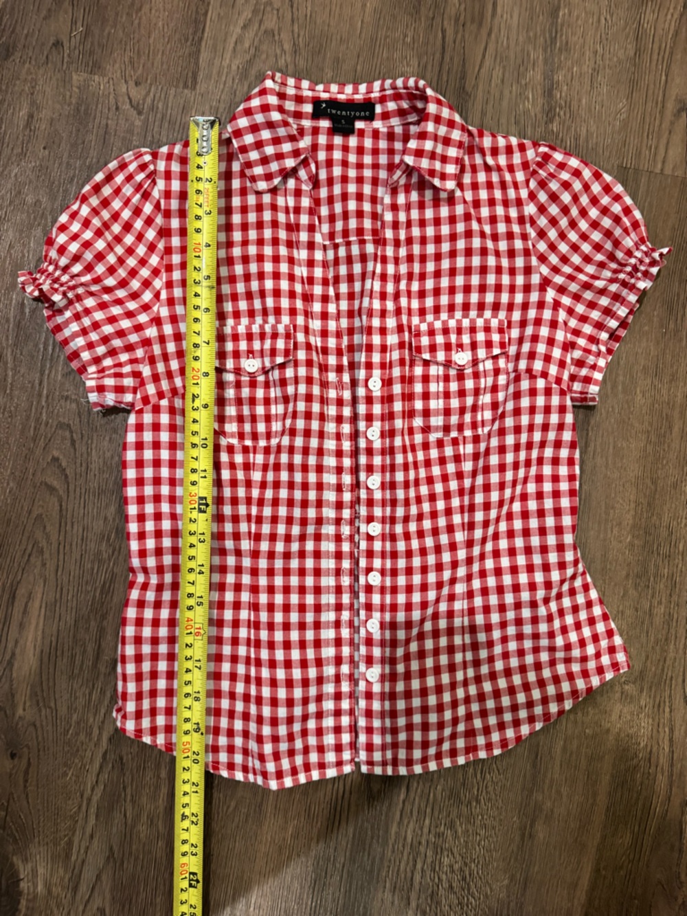 Forever 21 Red and White Gingham Shirt